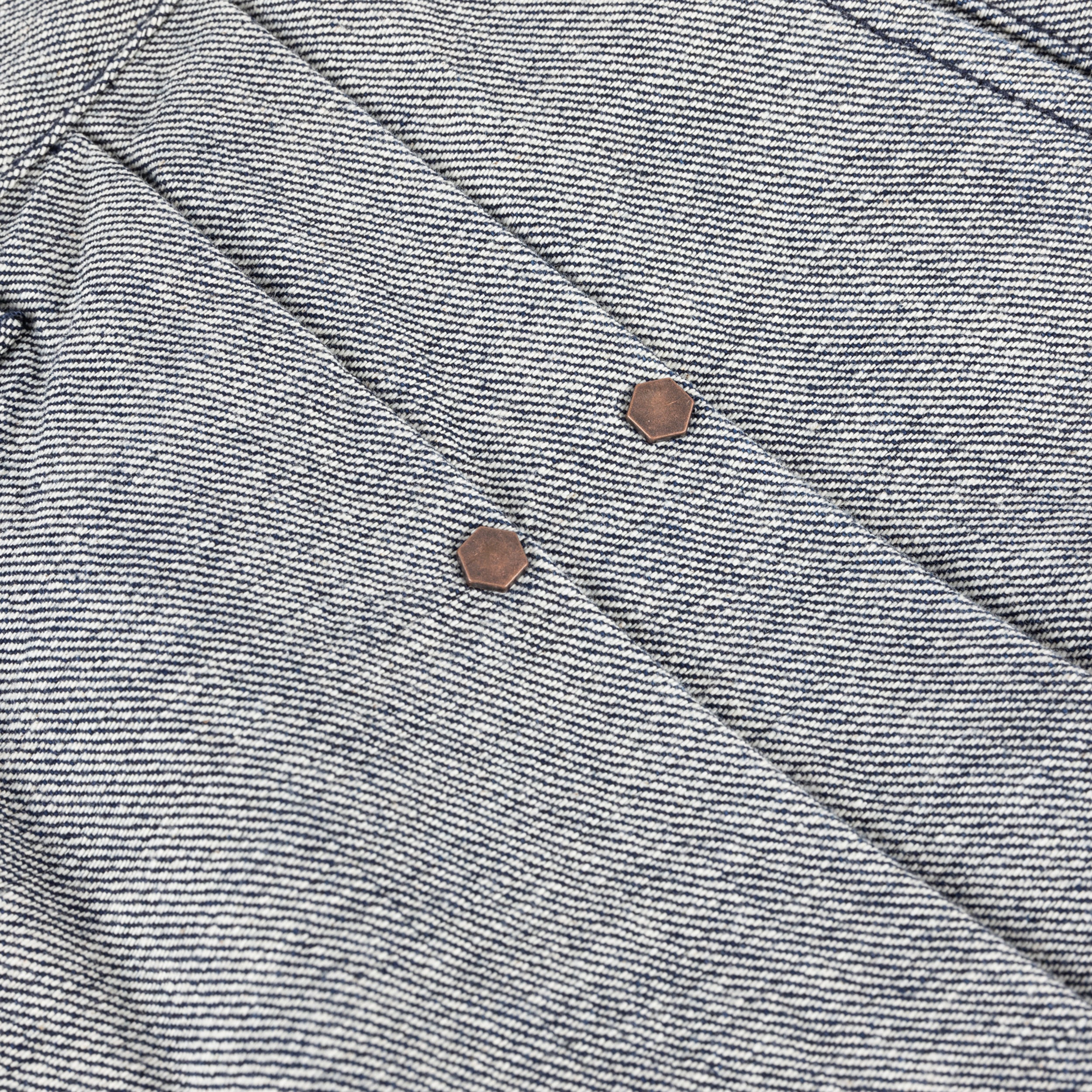 Dime MTL Pleated Baggy Denim Shorts Reversed Indigo — detail