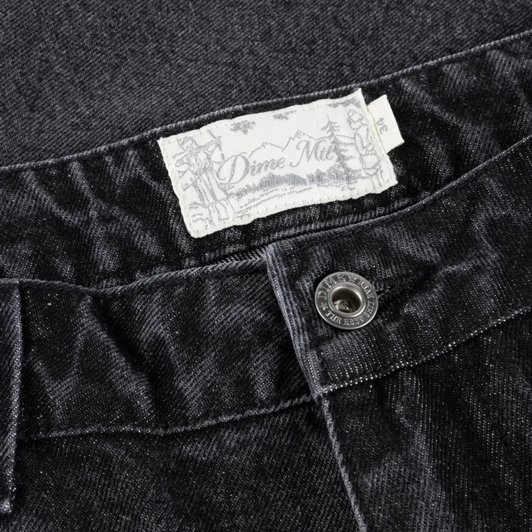Dime MTL Classic Denim Shorts Sandblasted Black
