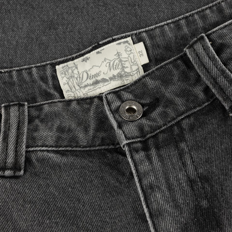 Dime MTL | Carpenter Denim Shorts Faded Black 2