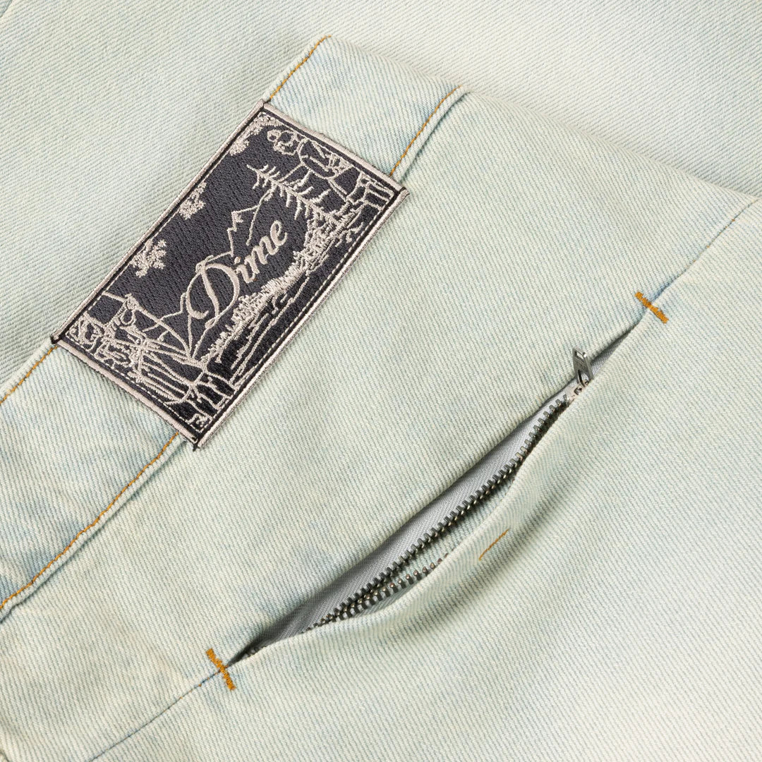 Dime MTL Tech Denim Shorts Bleached
