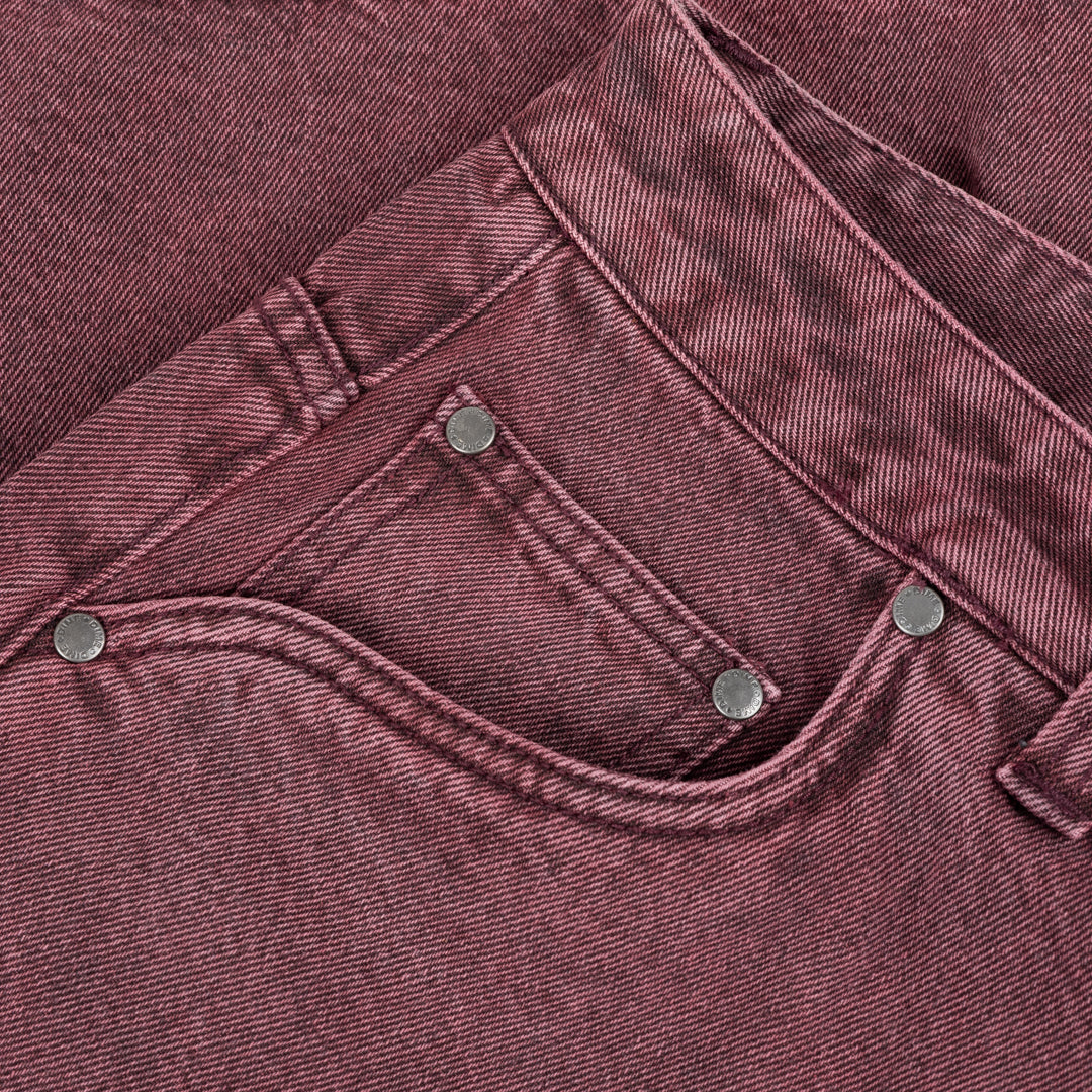 Dime MTL Classic Denim Shorts Wine Wash