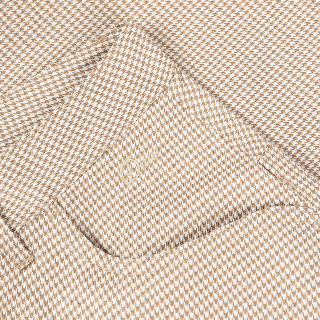 Dime MTL Baggy Houndstooth Shorts Beige