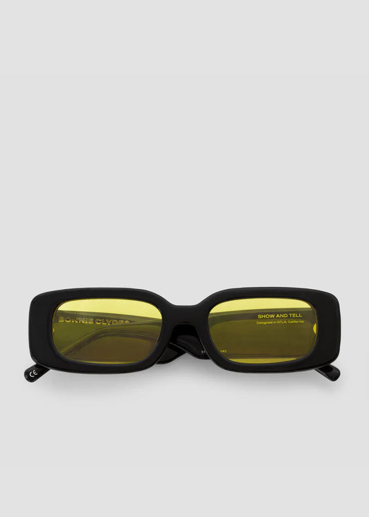 BONNIE CLYDE SHOW AND TELL BLACK/ YELLOW LENSE - Gallery Streetwear