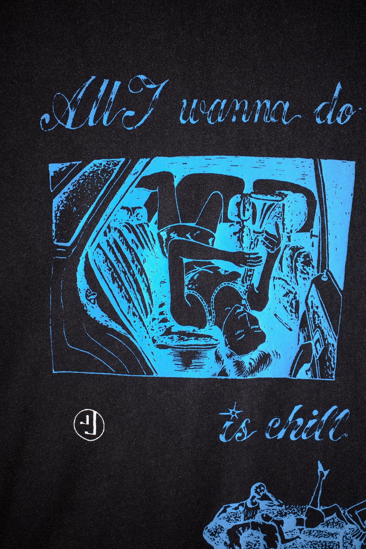Jungles Jungles Chill And Hangout Tee black, reversible flat-lock seam detail