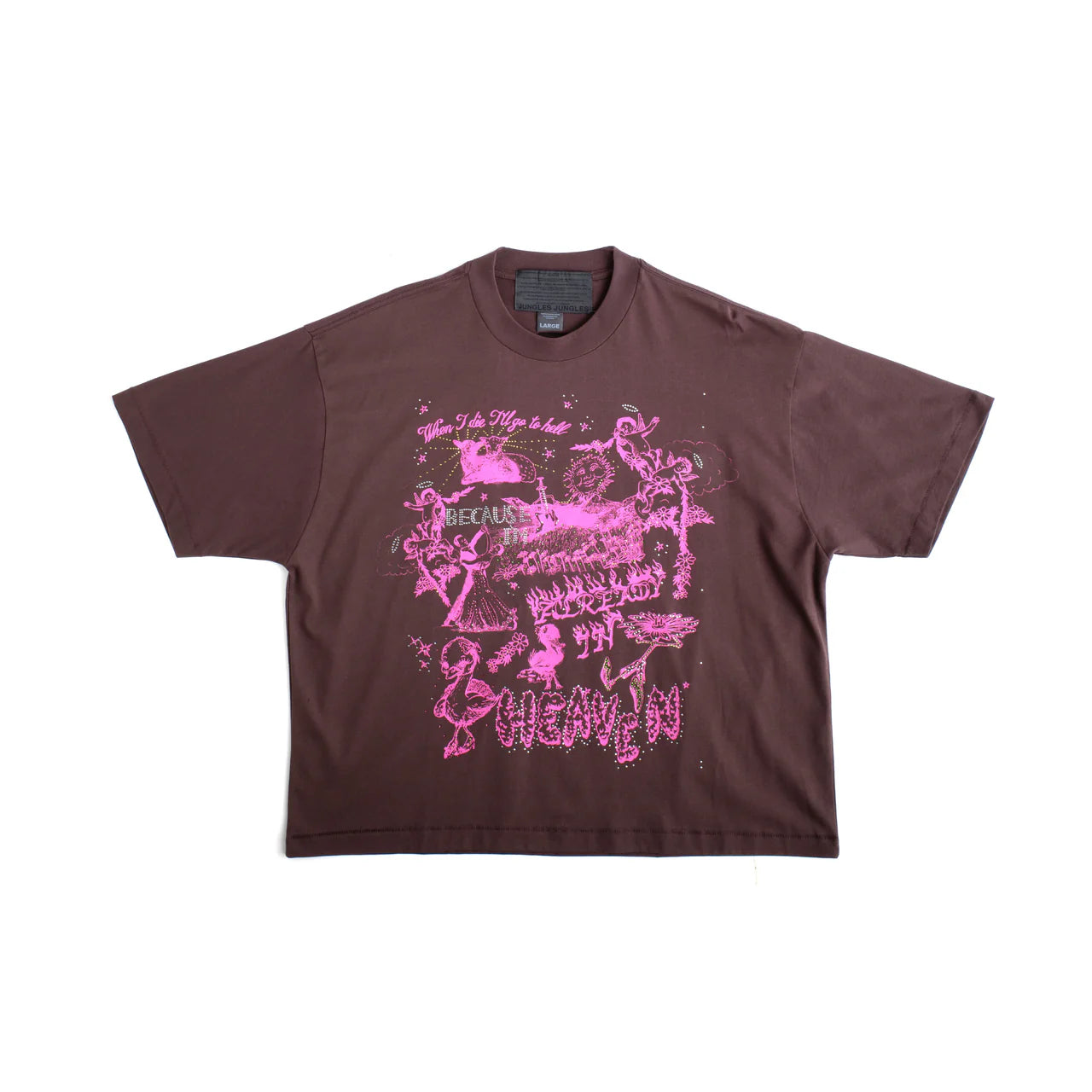 Jungles Jungles Already in Heaven Tee Brown/Pink
