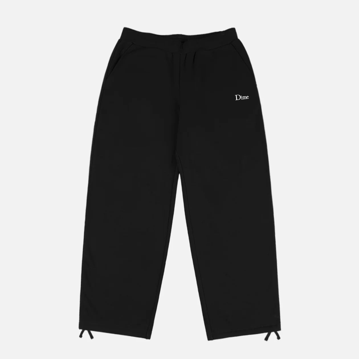 Pantalon de survêtement classique à petit logo noir | Dime MTL
