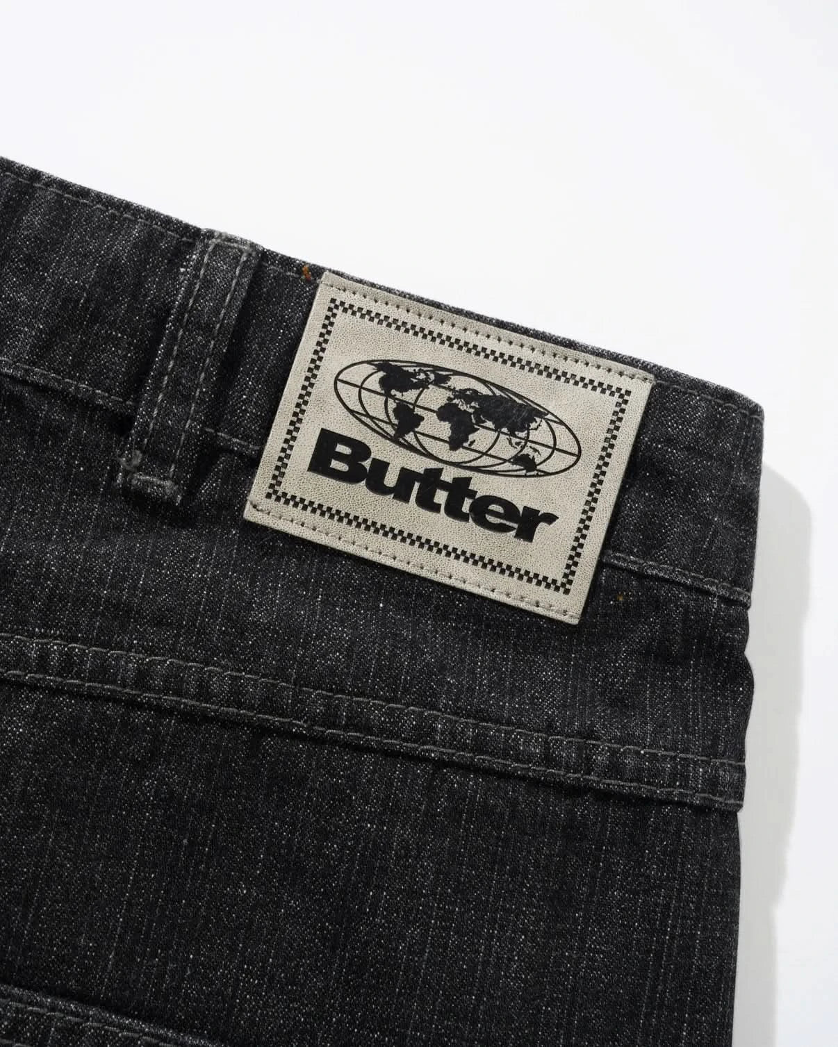 Butter Goods Scorpion Stitch Denim Shorts - Black