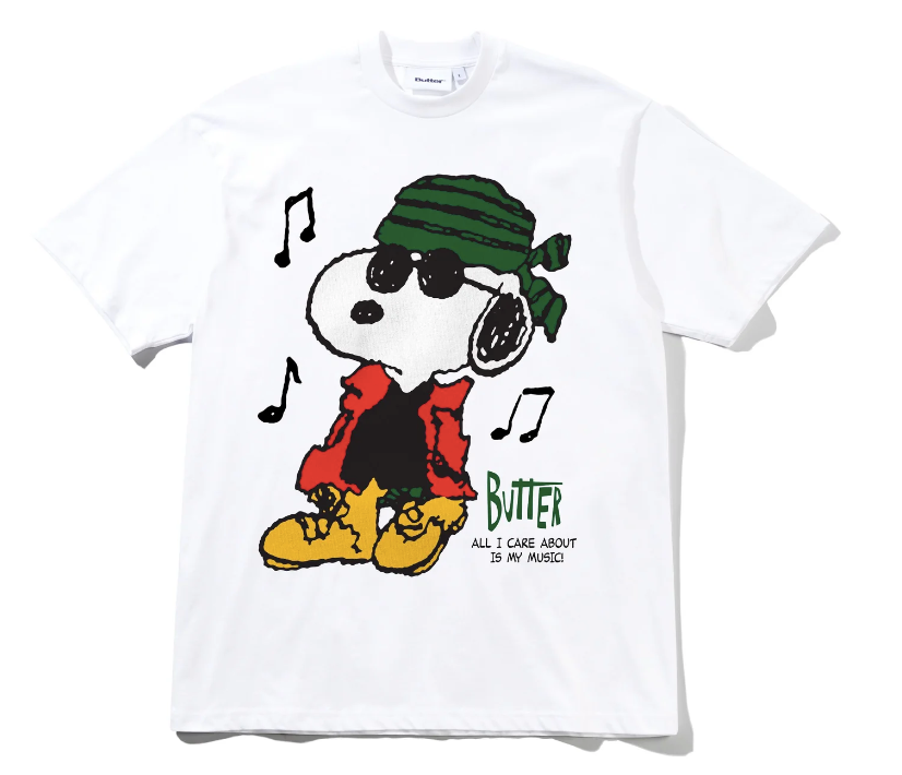 Butter Goods x Peanuts Music Tee - White