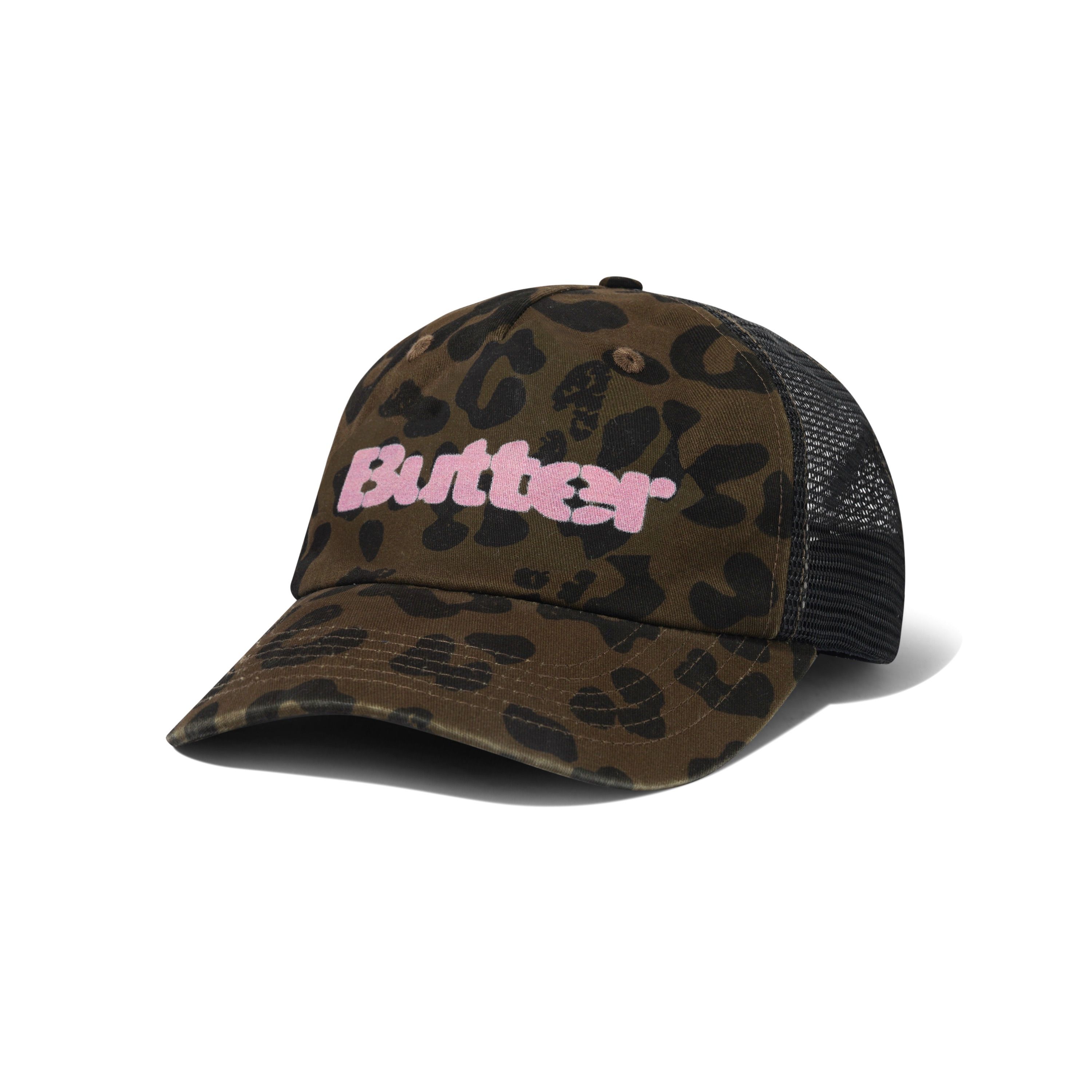 Butter Goods Stencil Trucker Cap – Leopard