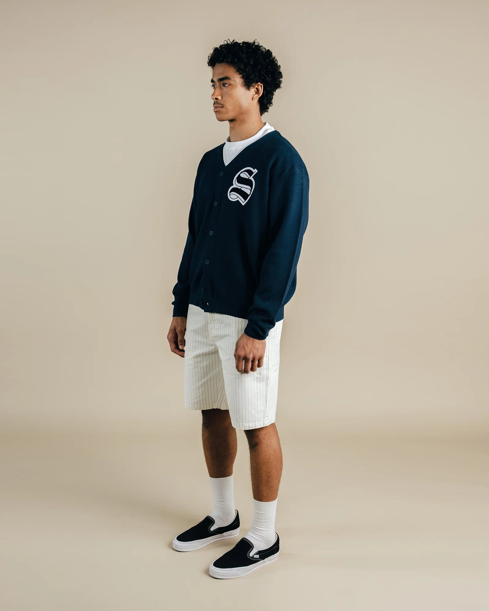 Students Golf Evander Knit Cardigan Navy