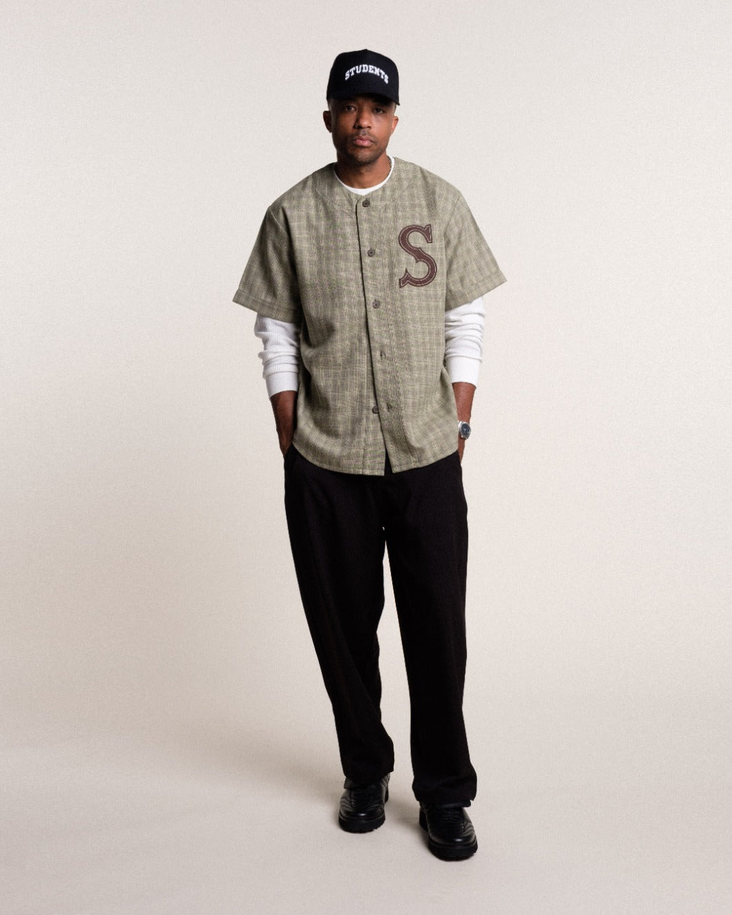 Students Golf Folsom S/S Baseball Shirt Sand — view 2