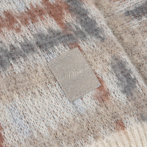 Dime | Plaid Mohair Sweater Beige