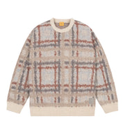 Dime | Plaid Mohair Sweater Beige