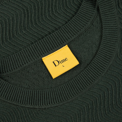 Dime | Wave Cable Knit LS Forest - Gallery Streetwear