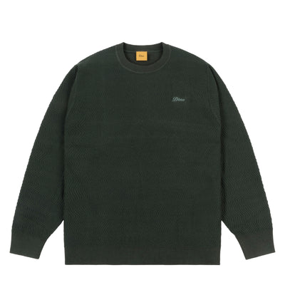 Dime | Wave Cable Knit LS Forest - Gallery Streetwear