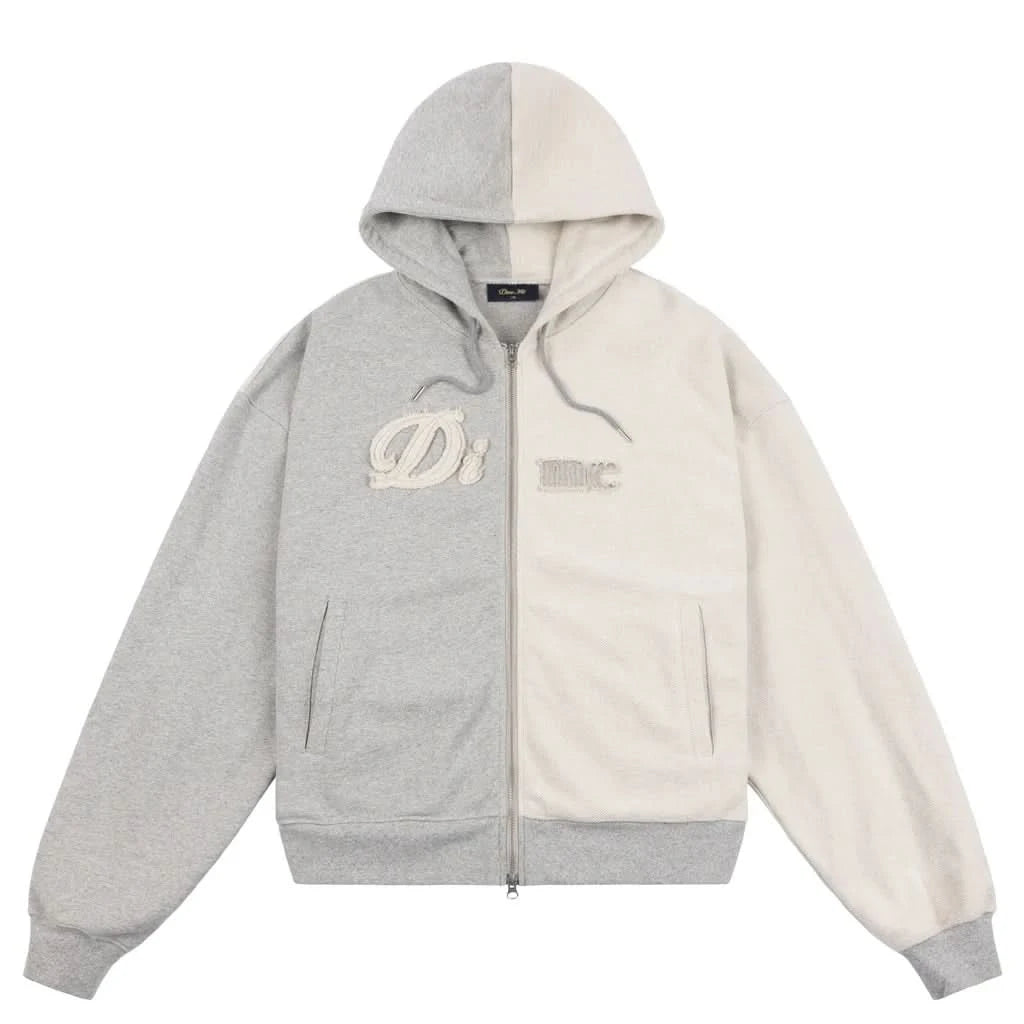Dime MTL | Reverse French Terry Zip Hoodie – Grey