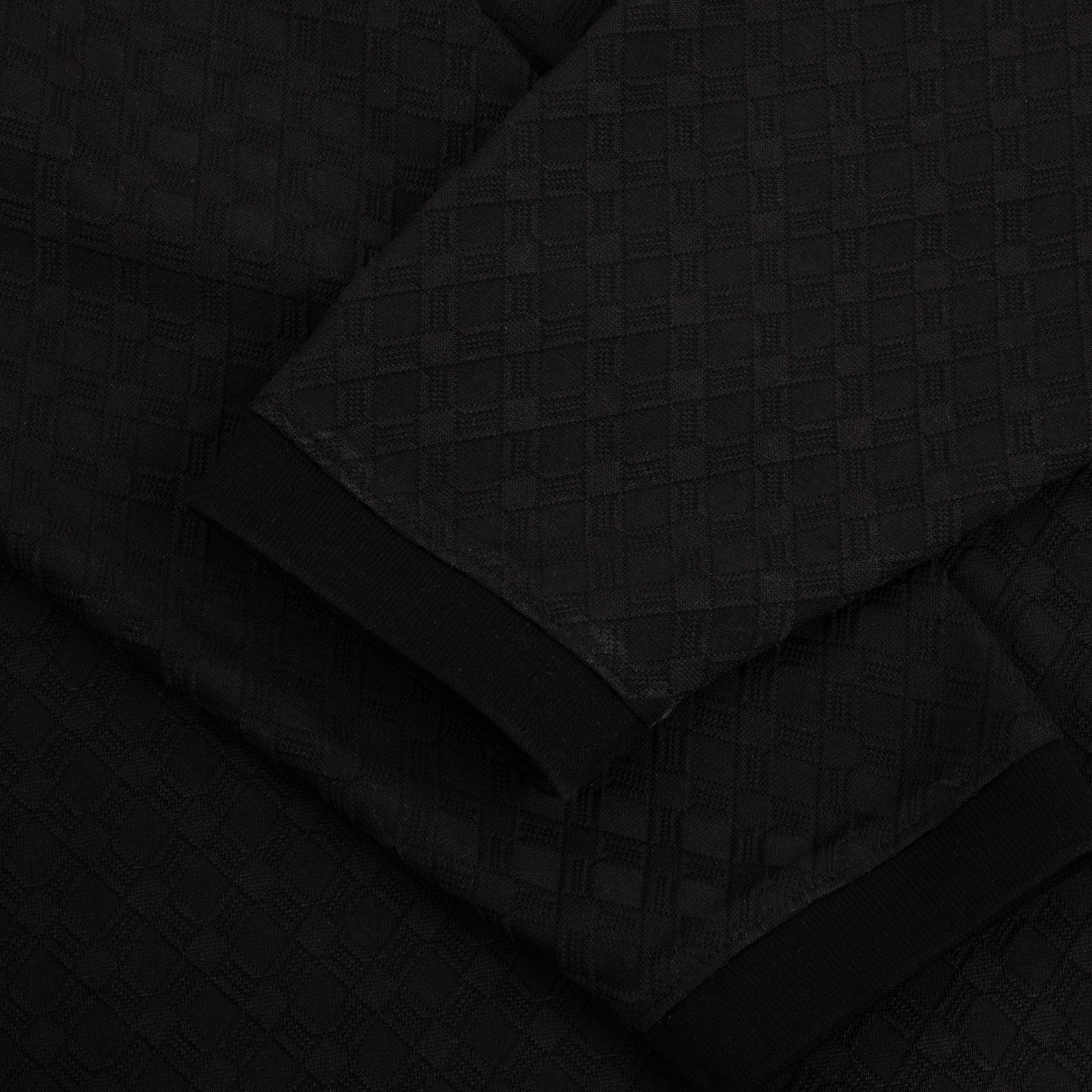 Dime MTL Jacquard LS Polo Black — detail