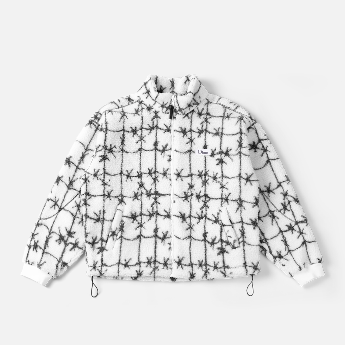Dime MTL Polar Fleece Sherpa Zip White — product shot