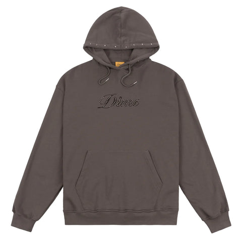 Dime | Cursive Terry Hoodie Walnut - Gallery Streetwear