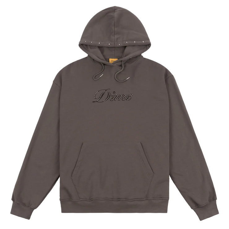 Dime | Cursive Terry Hoodie Walnut - Gallery Streetwear