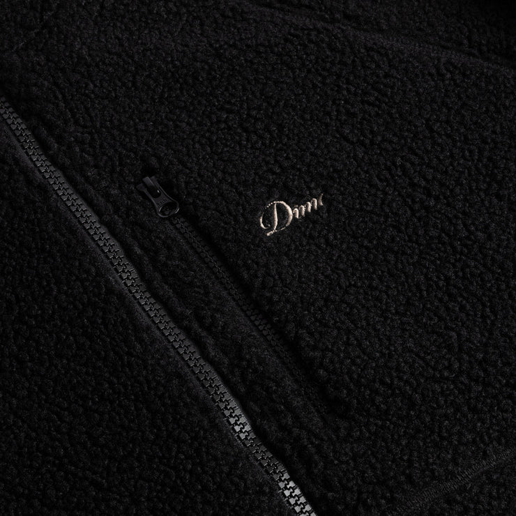 Dime MTL | Polar Fleece Sherpa Zip Black