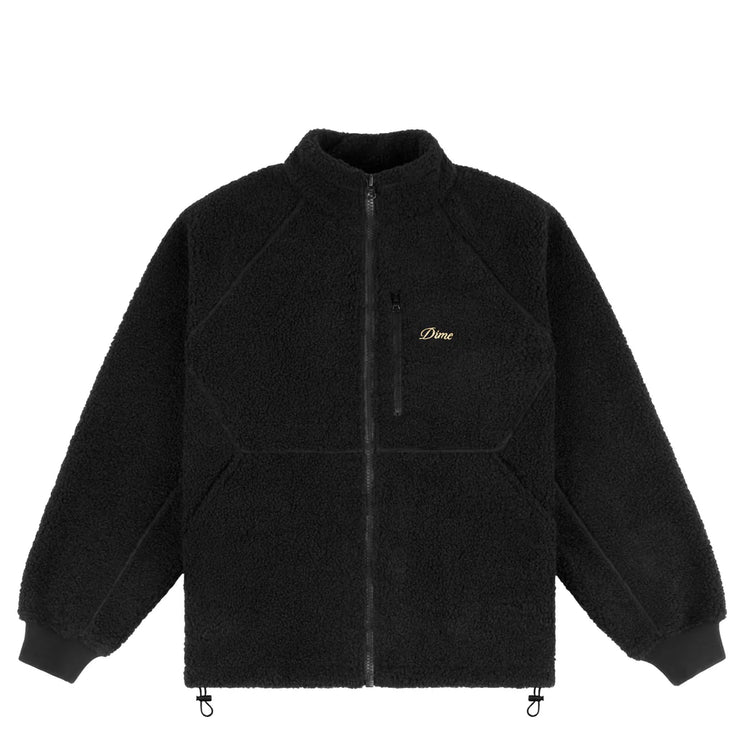 Dime MTL | Polar Fleece Sherpa Zip Black