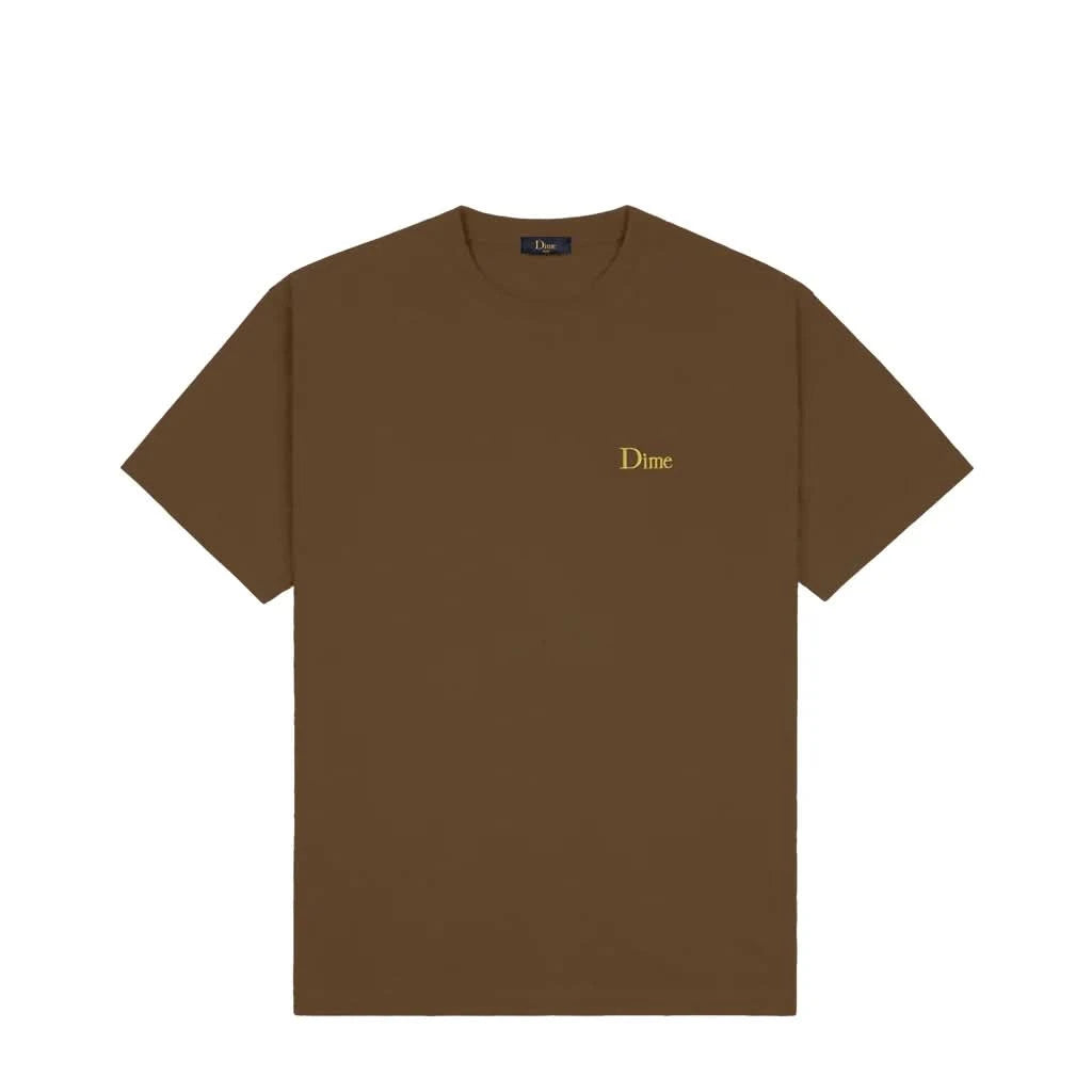 Dime MTL | Small Logo Tee Dark Brown