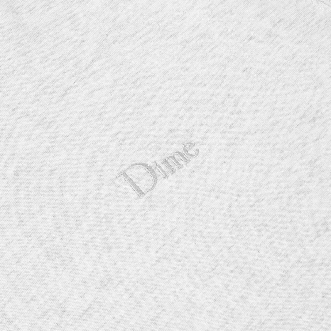 Dime MTL Classic Small Logo T-Shirt Ash — fabric detail