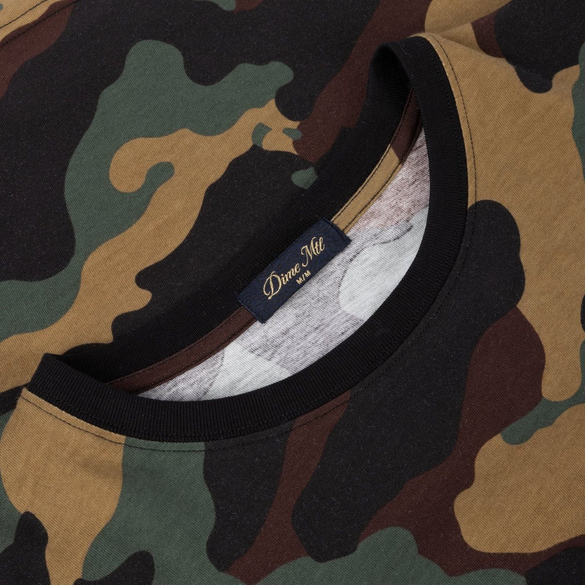 Dime MTL Classic Logo T-Shirt Dark Camo — detail