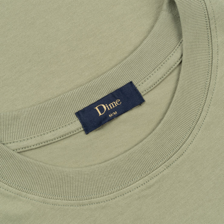 Dime | Icy cursive Tee Warm Khaki - Gallery Streetwear