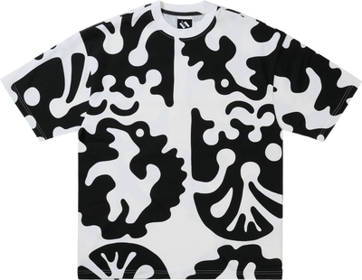 The Trilogy Tapes Clogged Bear T-Shirt Black White