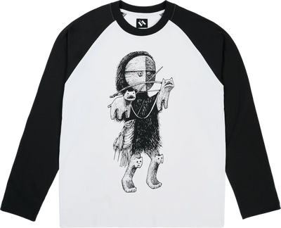 The Trilogy Tapes Siberian Girl Raglan Shirt – Black/White