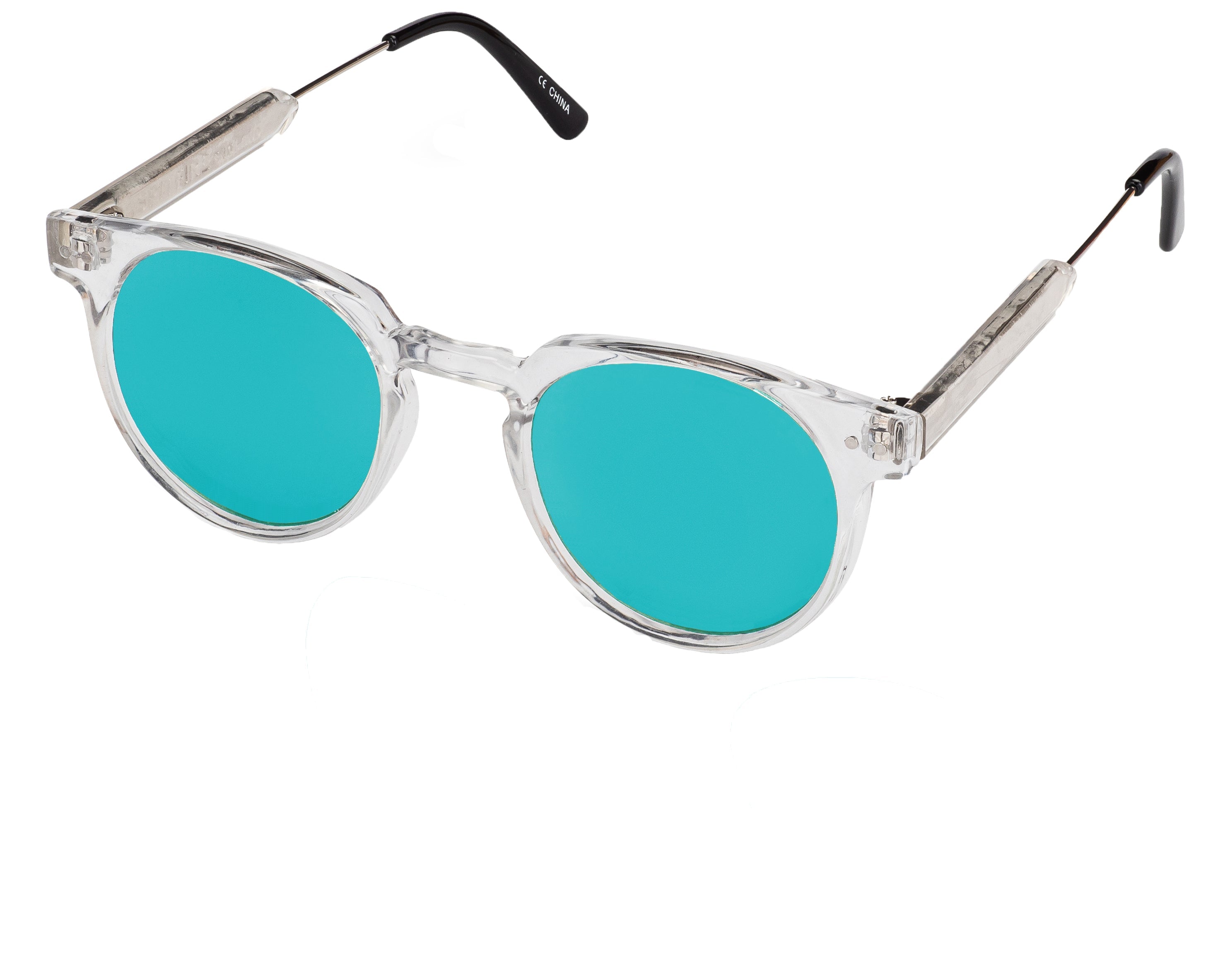 Spitfire Teddy Boy clear/turquoise glasses, side profile