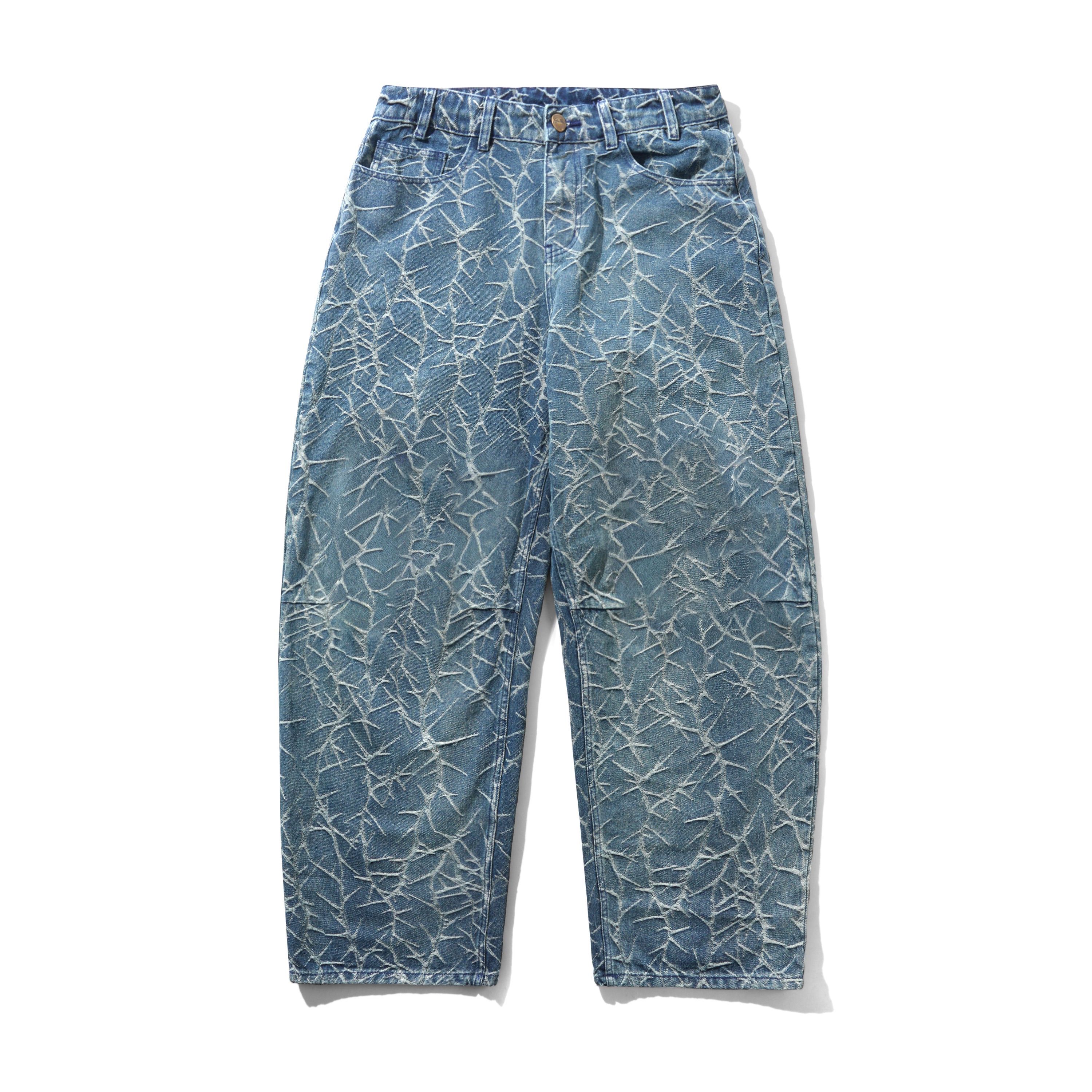 Butter Goods Thorn Camo Wide Cut Denim Jeans – Washed Indigo