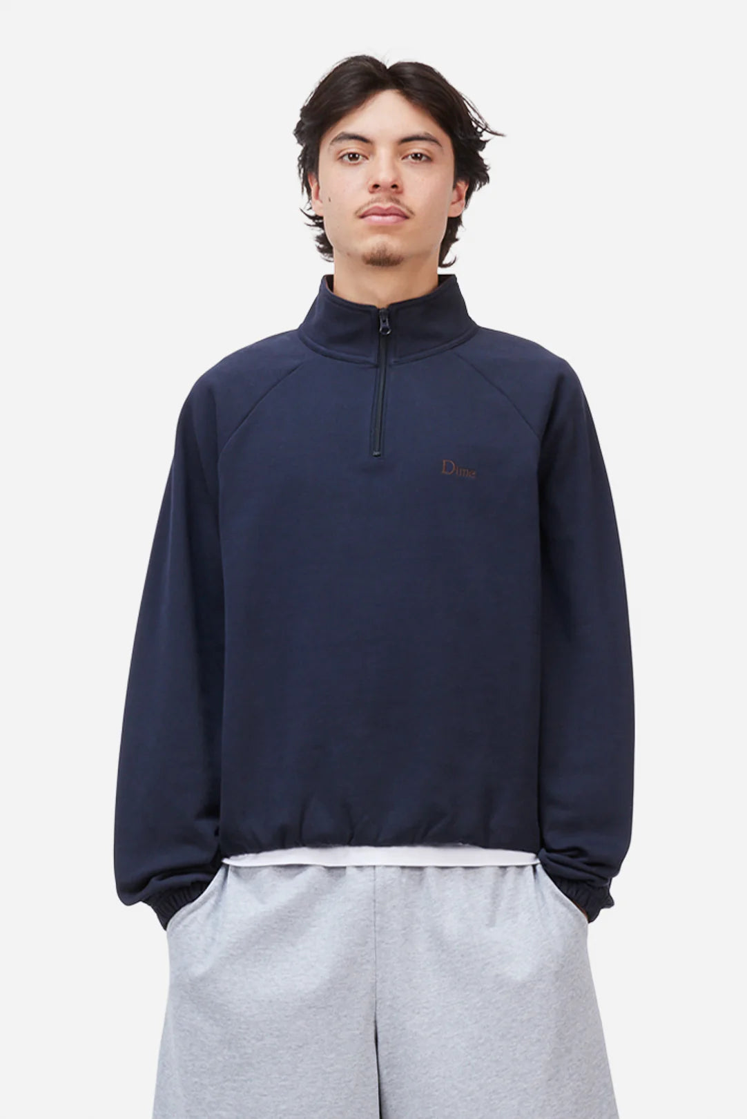 Dime MTL Classic Terry Quarter Zip Navy