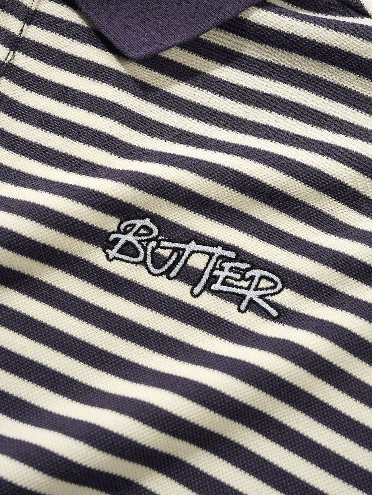 Butter Goods Tunnel Polo - Navy / White