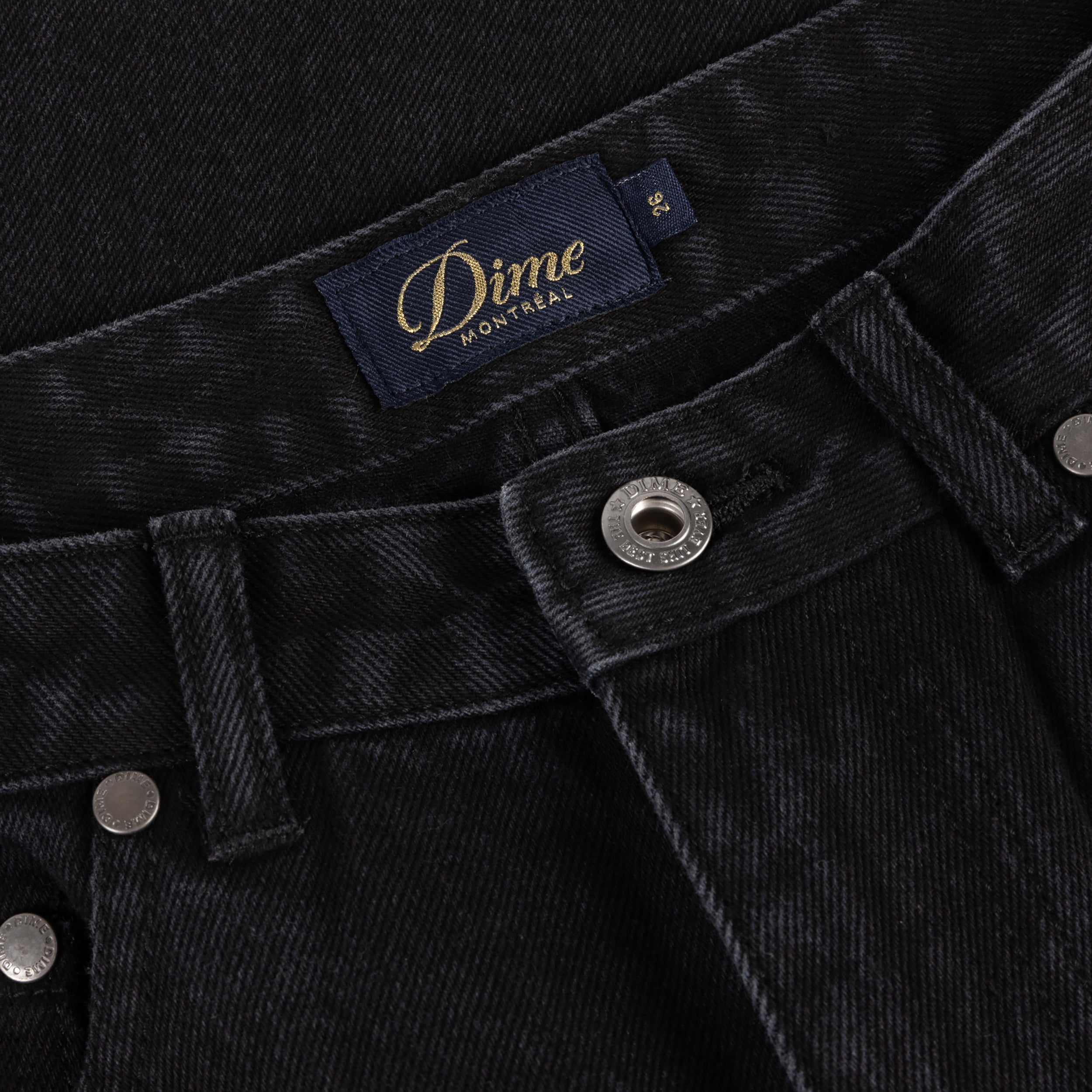 Dime MTL Women's Baggy Denim Pants Black — detail