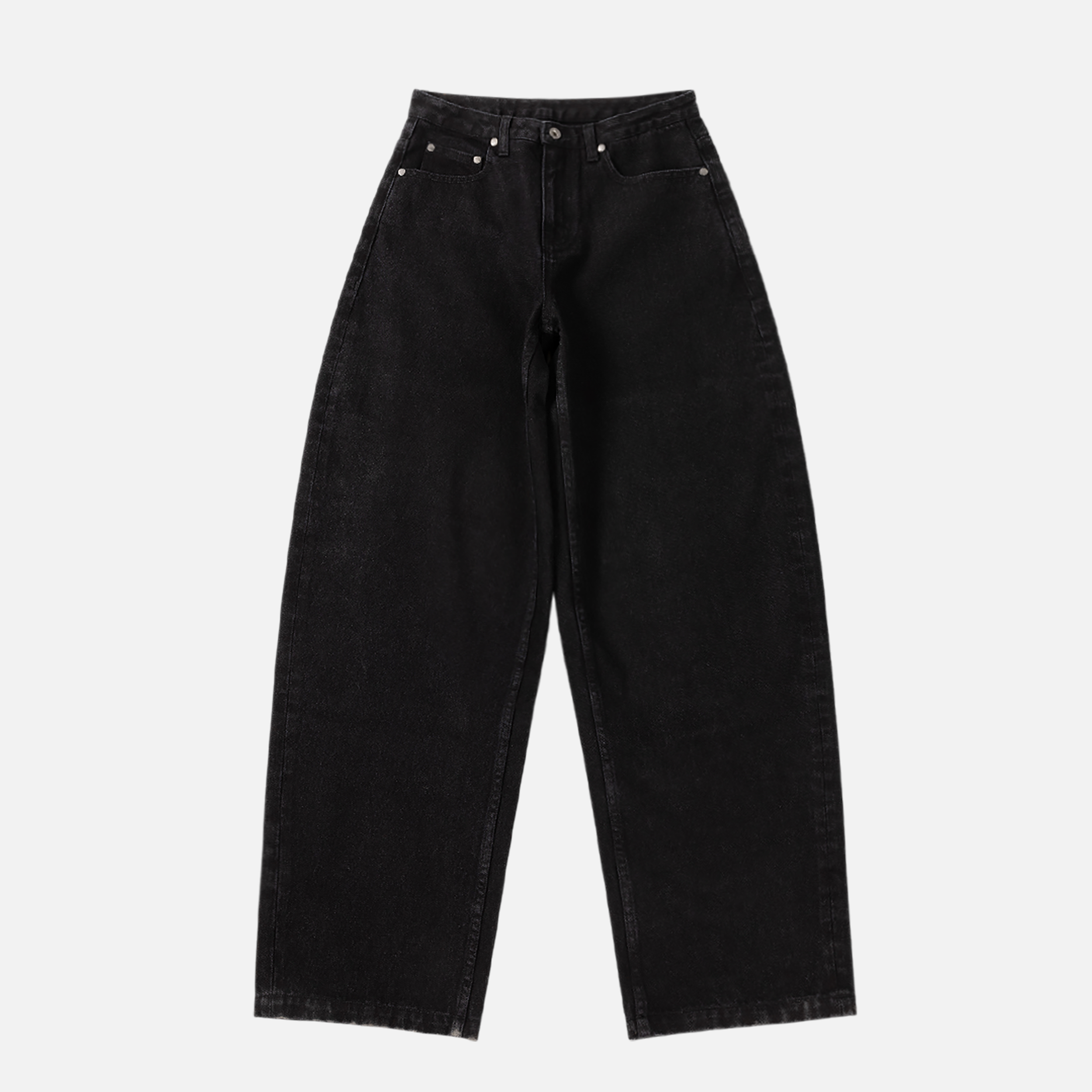 Dime MTL Women's Baggy Denim Pants Black — product shot