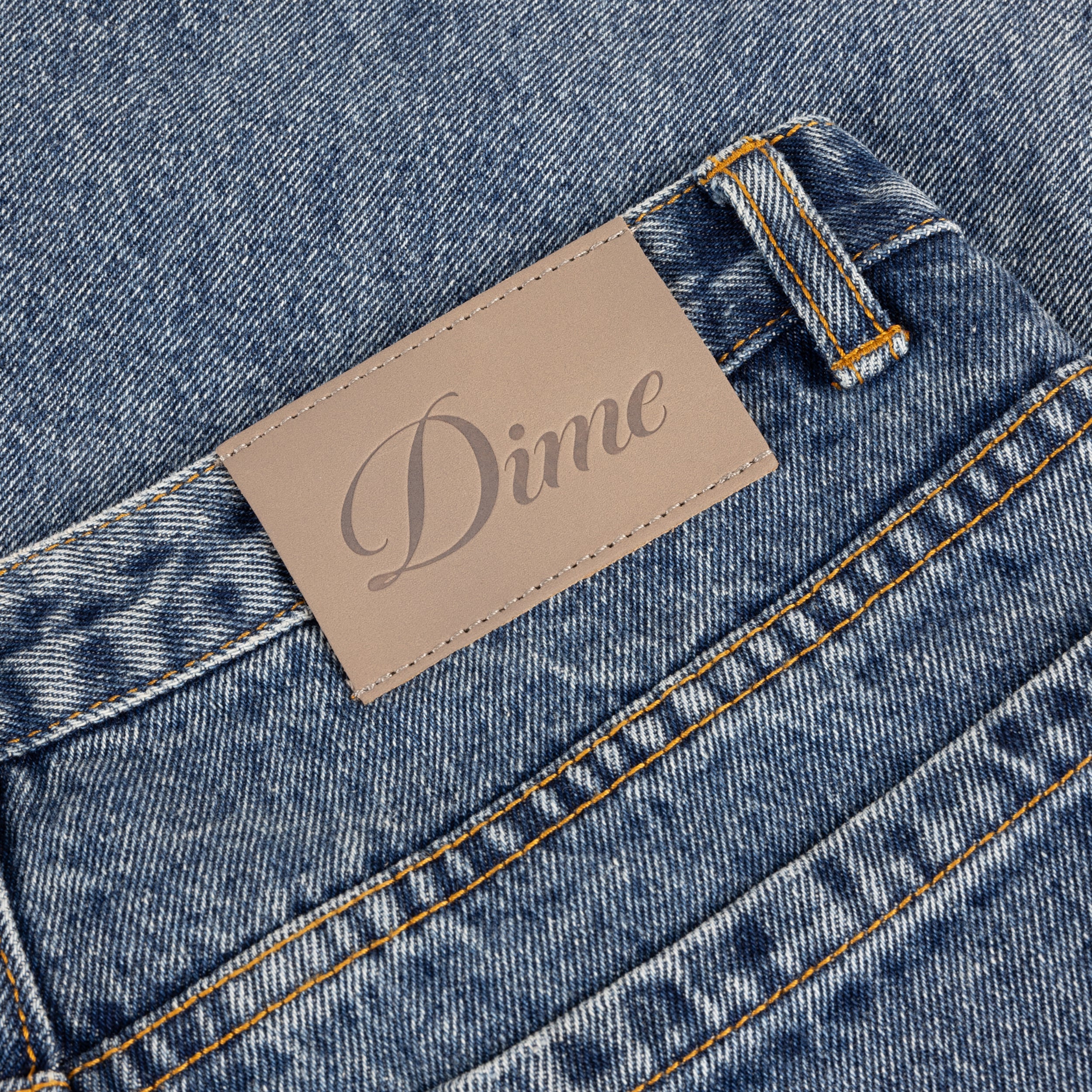 Dime MTL Women's Baggy Denim Pants Indigo Washed — detail