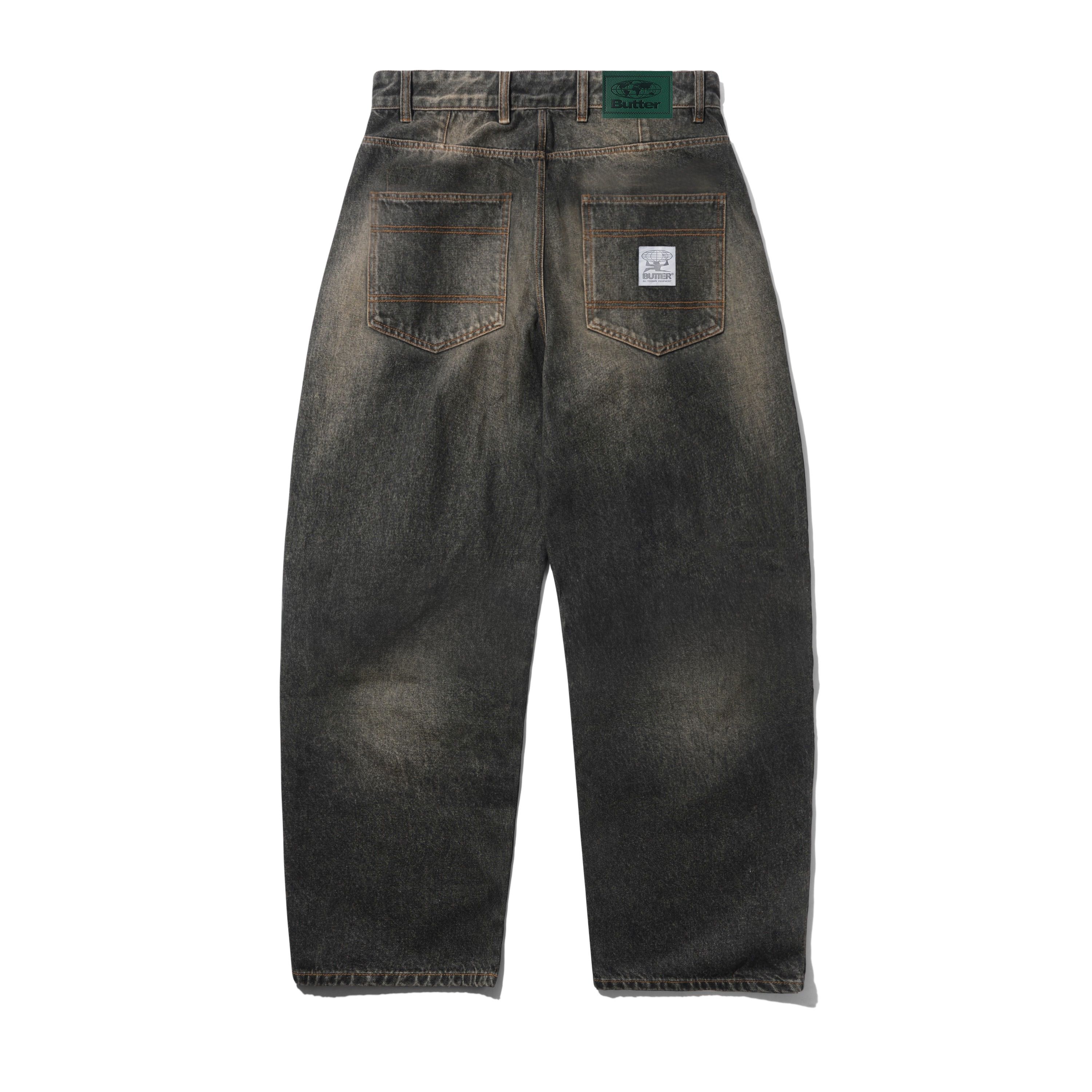 Butter Goods Wide Cut Denim Jeans – Faded Brown Wash