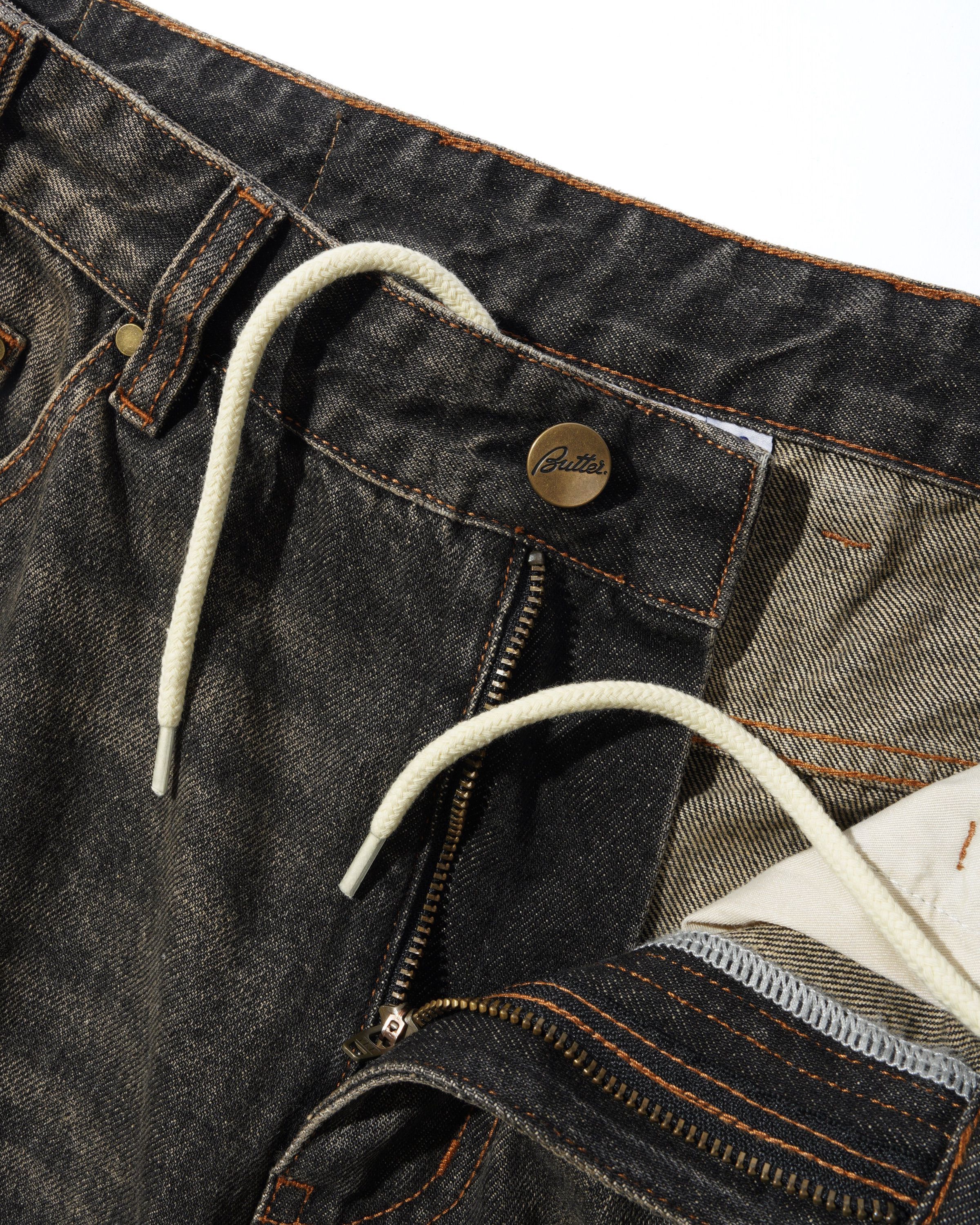 Butter Goods Wide Cut Denim Jeans – Faded Brown Wash