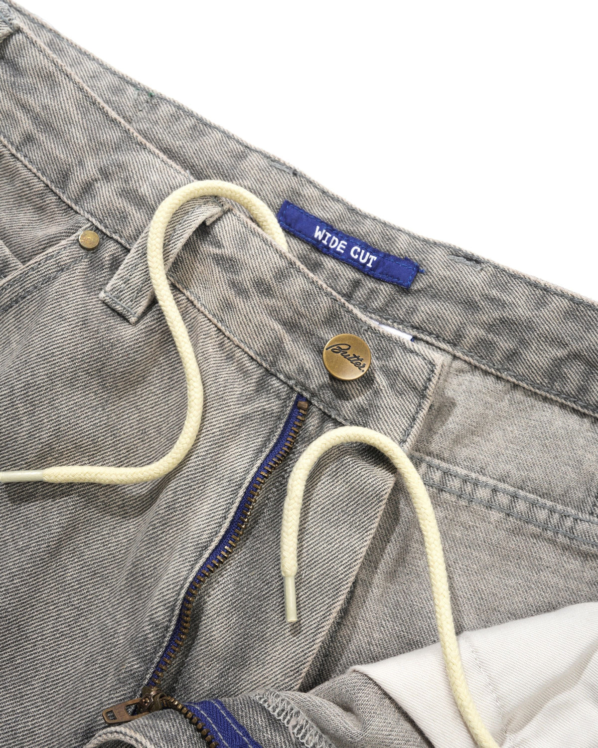 Butter Goods Wide Cut Denim Jeans Grey Wash — product shot