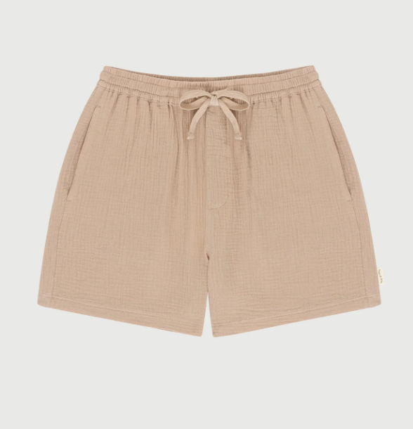 Museum of Peace and quiet  Wordmark Shorts - Bone - Gallery Streetwear