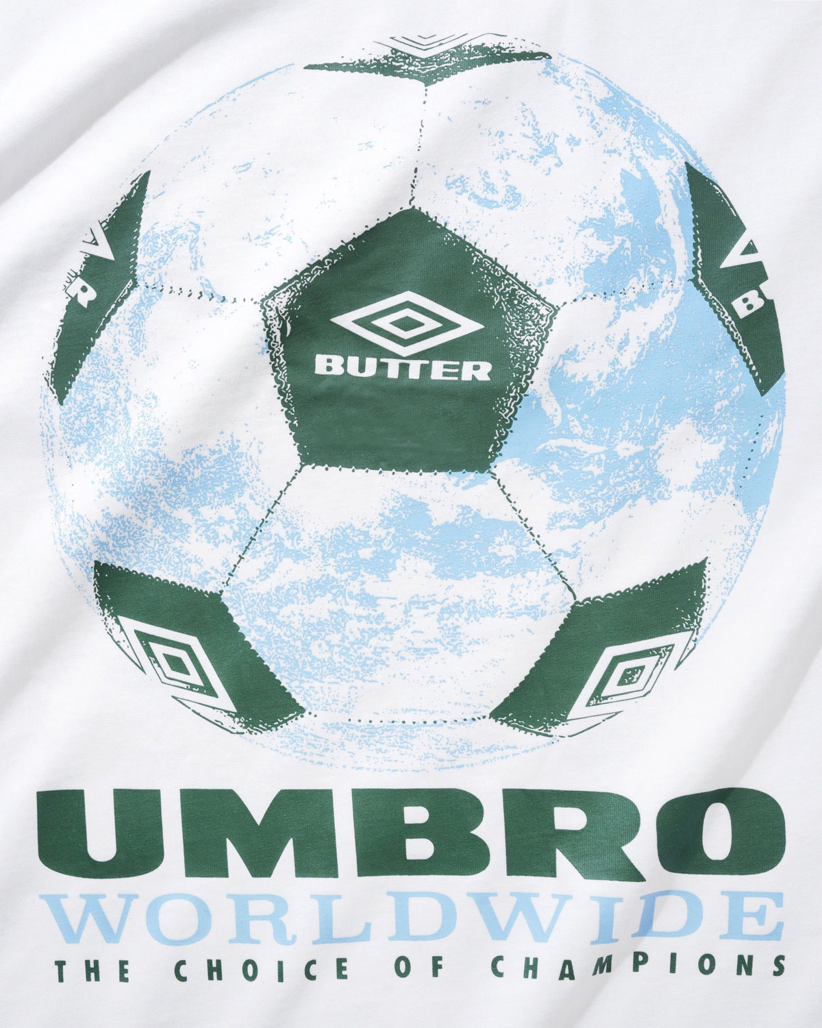 Butter Goods x Umbro World Game Tee White — product shot