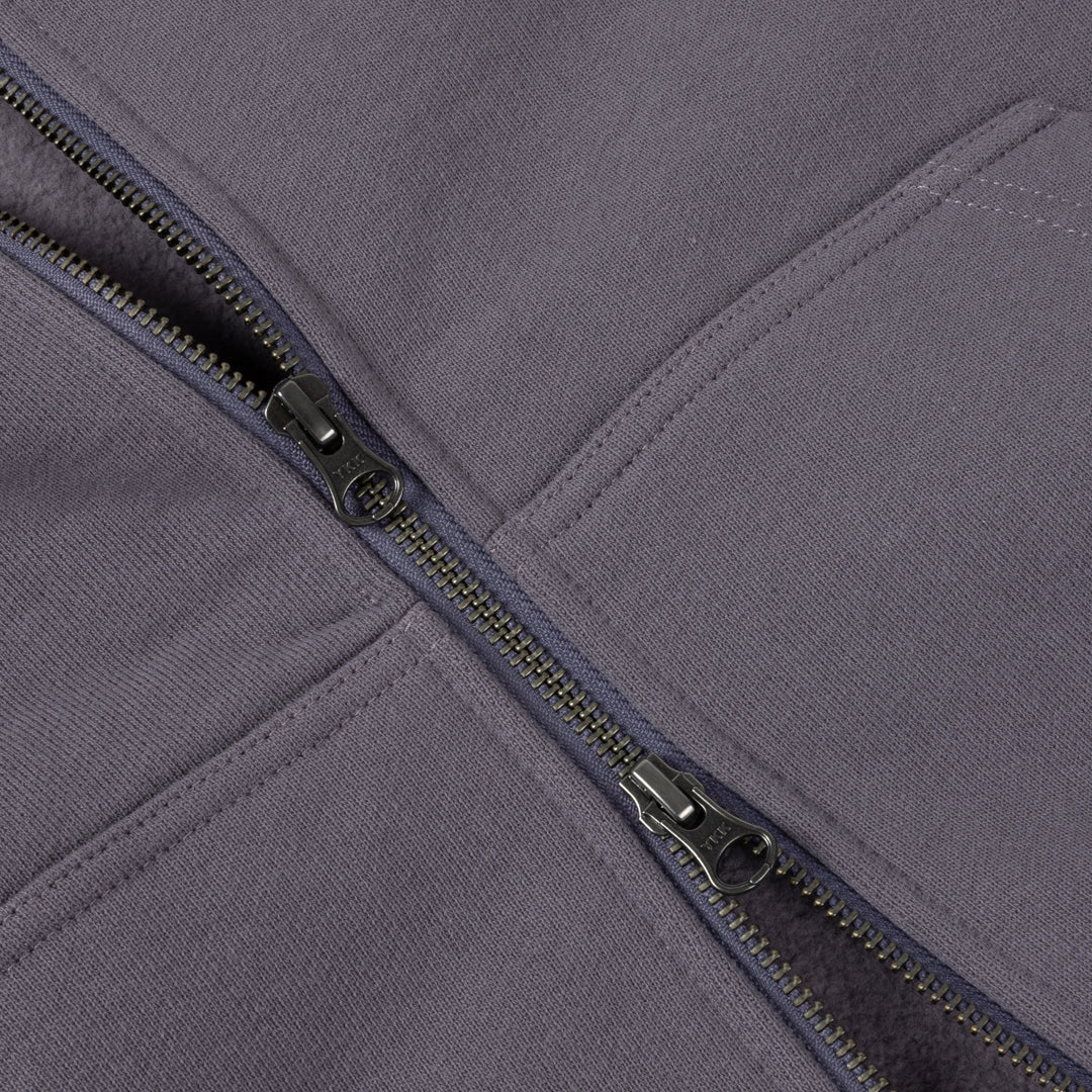 Dime MTL Classic Small Logo Zip Hoodie Charcoal Grape