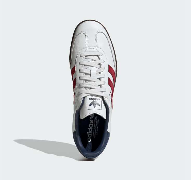 Adidas Samba OG shoe – White/Red/Indigo - Gallery Streetwear