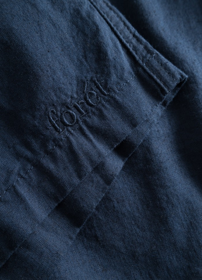 FORET SERENE LINEN SHORTS- NAVY - Gallery Streetwear