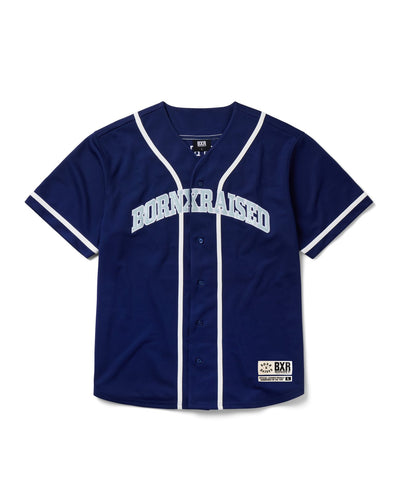 Born X Raised BXR Sport Arch Baseball Jersey – Blue