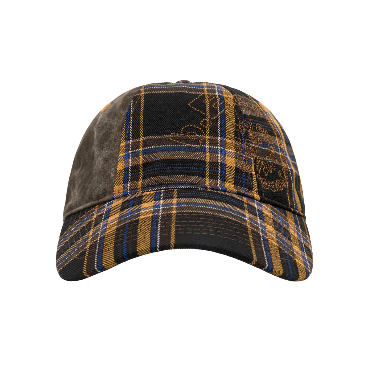 b.Eautiful B-Turn Low Profile Hat brown plaid, side profile