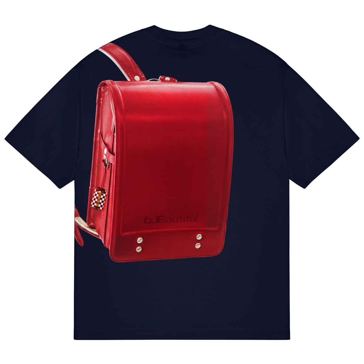 b.Eautiful Randoseru T-Shirt in navy, back graphic